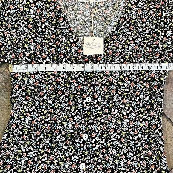 NWT Pink Martini Floral Aubrey Dress Black XS - Picture 7 of 9